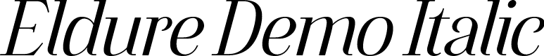 Eldure Demo Italic