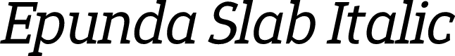 Epunda Slab Italic