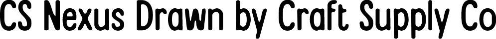 CSNexusDrawn-Regular Demo