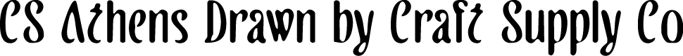 CSAthensDrawn-Regular Demo
