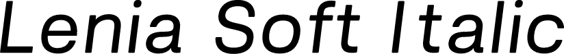 Lenia Soft Demo Italic