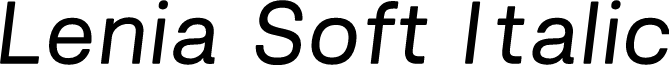 Lenia Soft Demo Italic