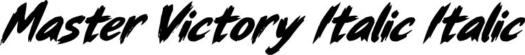 Master Victory Italic Italic