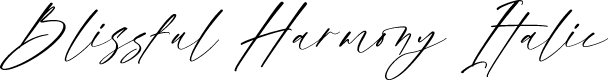 Blissful Harmony Italic