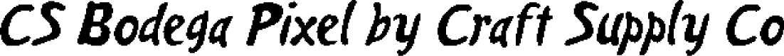 CSBodegaPixel-Regular Demo