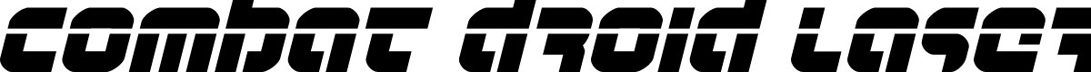 Combat Droid Laser Italic