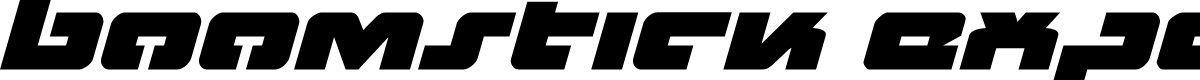 Boomstick Expanded Italic