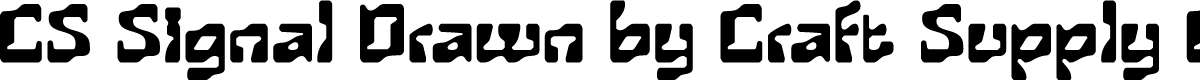 CSSignalDrawn-Regular Demo