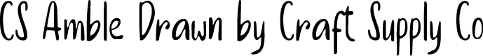 CSAmbleDrawn-Regular Demo