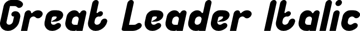 Great Leader Italic