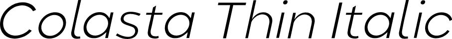 Colasta Thin Italic