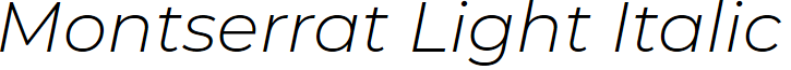 Montserrat Light Italic