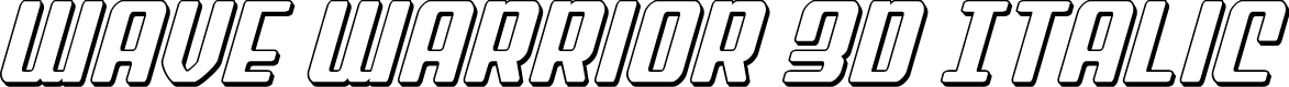 Wave Warrior 3D Italic