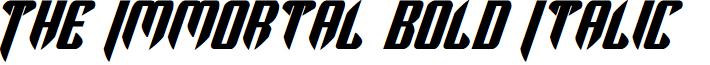 The Immortal Bold Italic