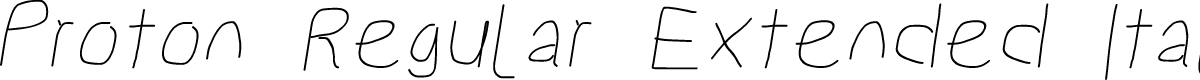 Proton Regular Extended Italic