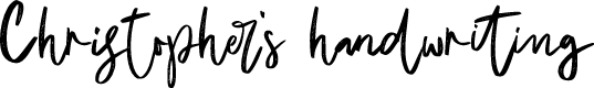 Christopher's handwriting
