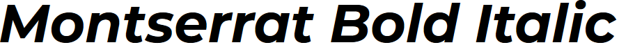 Montserrat Bold Italic