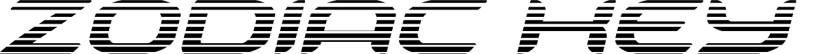Zodiac Key Gradient Italic