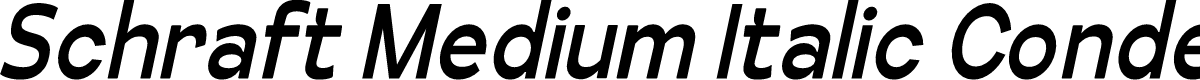 Schraft Medium Italic Condensed