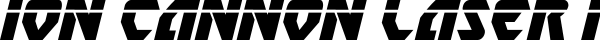 Ion Cannon Laser Italic