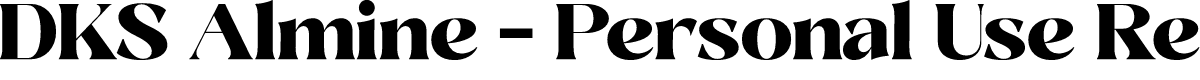 DKS Almine - Personal Use Reg