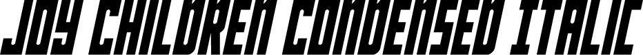Joy Children Condensed Italic
