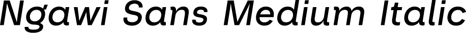 Ngawi Demo Medium Italic