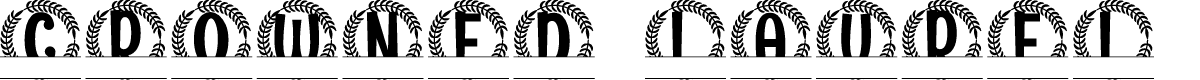 Crowned Laurel Split Monogram
