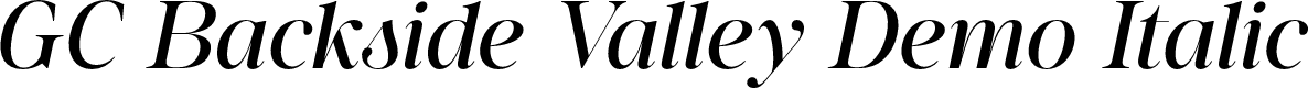 GC Backside Valley Demo Italic
