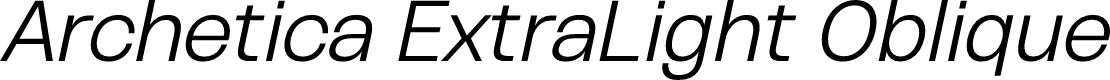 Archetica ExtraLight Oblique