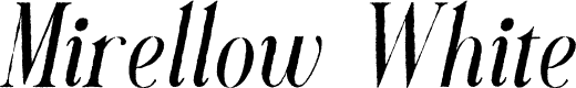 Mirellow White Italic Demo