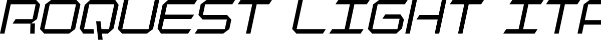 Roquest Light Italic