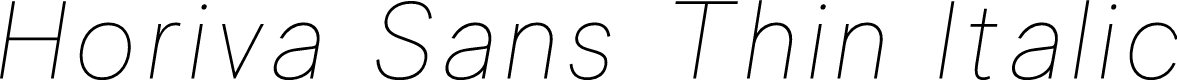 Horiva Sans Demo Thin Italic