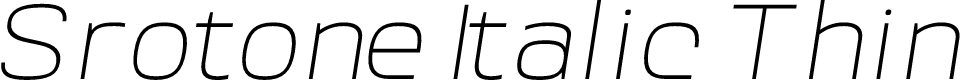Srotone Italic Thin