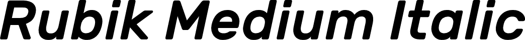 Rubik Medium Italic