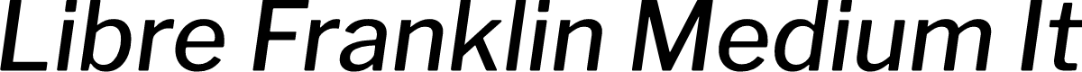 Libre Franklin Medium Italic
