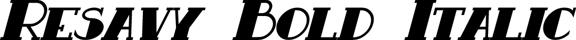 Resavy Bold Italic