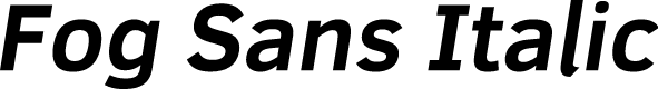 Fog Sans Italic