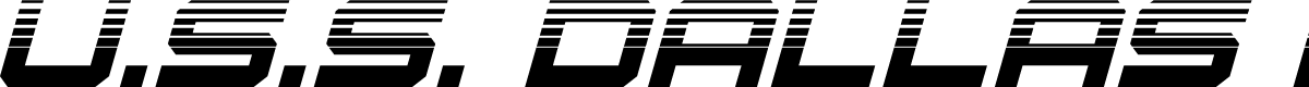 U.S.S. Dallas Halftone Italic