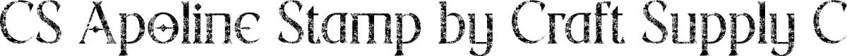 CSApolineStamp-Regular Demo