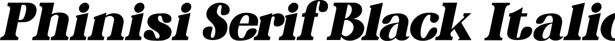 Phinisi Serif Black Italic