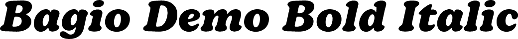 Bagio Demo Bold Italic