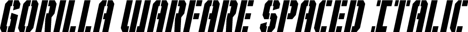 Gorilla Warfare Spaced Italic