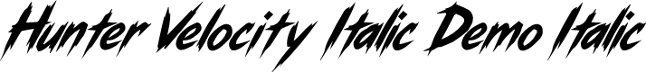 Hunter Velocity Italic Demo Italic