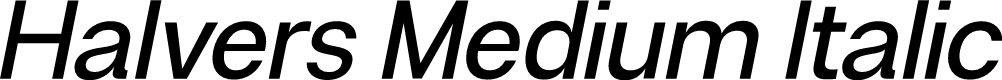 Halvers Medium Italic