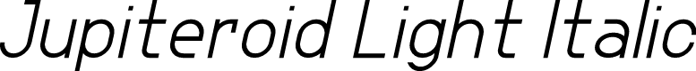 Jupiteroid Light Italic