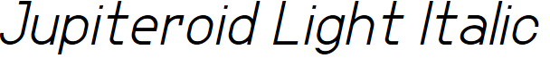 Jupiteroid Light Italic