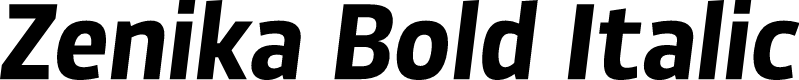 Zenika Bold Italic