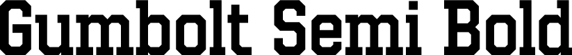 Gumbolt Semi Bold
