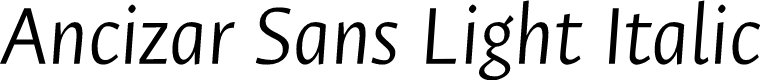 Ancizar Sans Light Italic